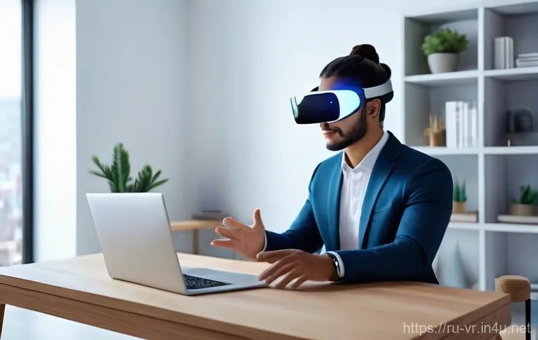 VR 장비 추천 - **Prompt: Empowering VR Fitness Workout**
    "A person (20s-30s) with a focused and determined expr...