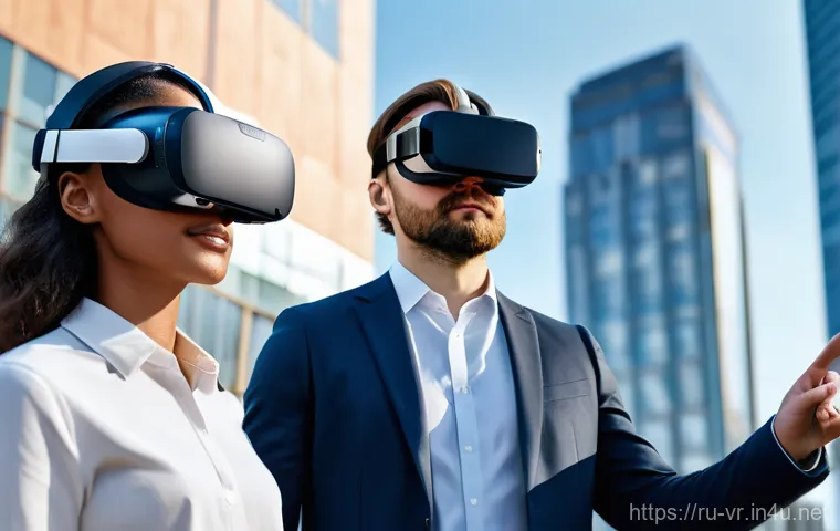 VR에서의 창의성 향상 - **Prompt:** A young, diverse artist, fully clothed in modern casual attire (jeans and a t-shirt), we...