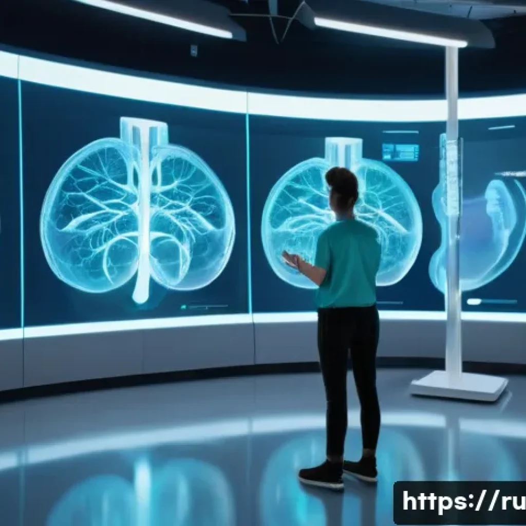가상현실 기반 웹사이트 - A hyper-realistic virtual reality classroom scene set in a modern medical training facility, featuri...