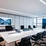 Home 23 VR로 건축 설계 - A modern architectural design studio interior showcasing a team of diverse architects collaborating ...